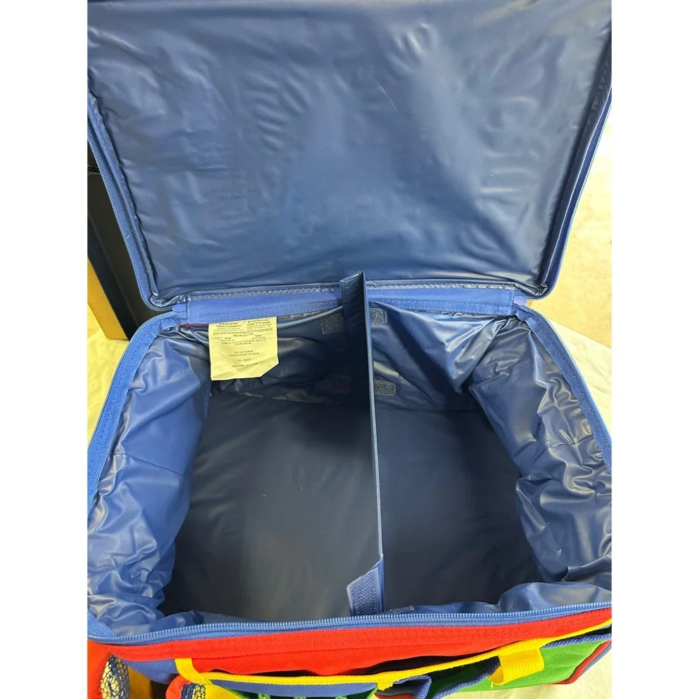 Vintage Avon Kids Car Organizer color block Travel Storage Bag F926561